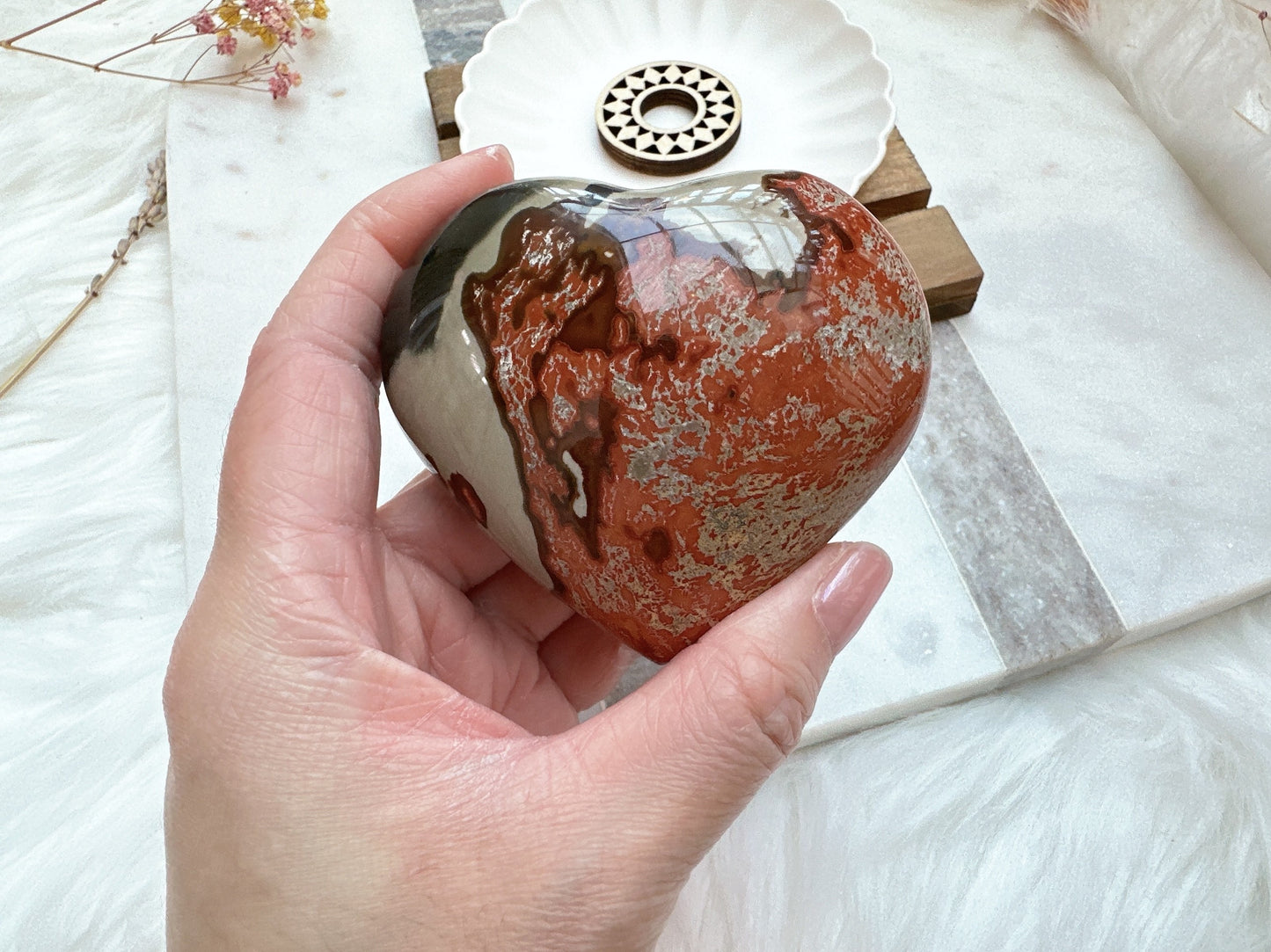 Polychrome Jasper Heart