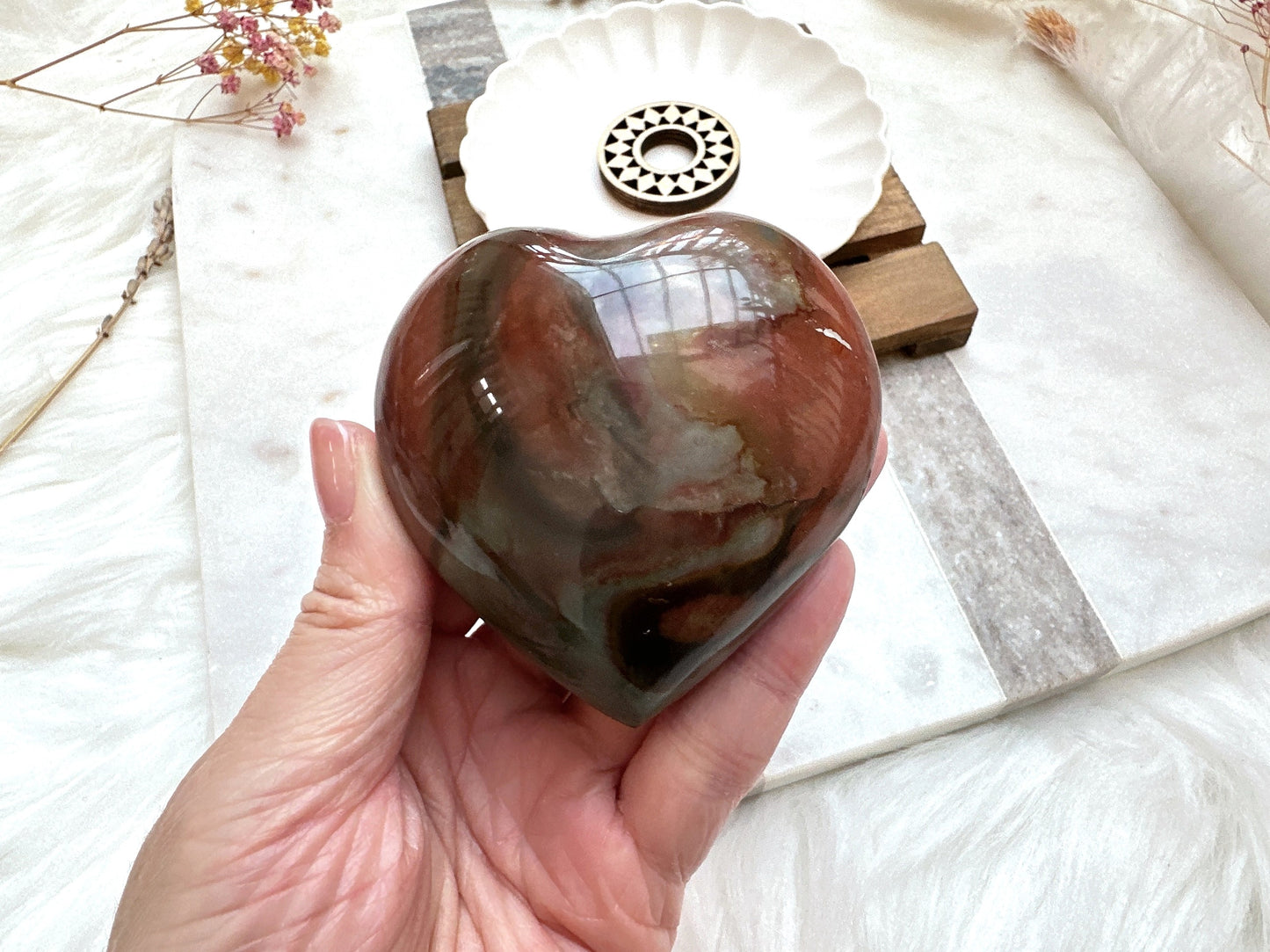 Polychrome Jasper Heart