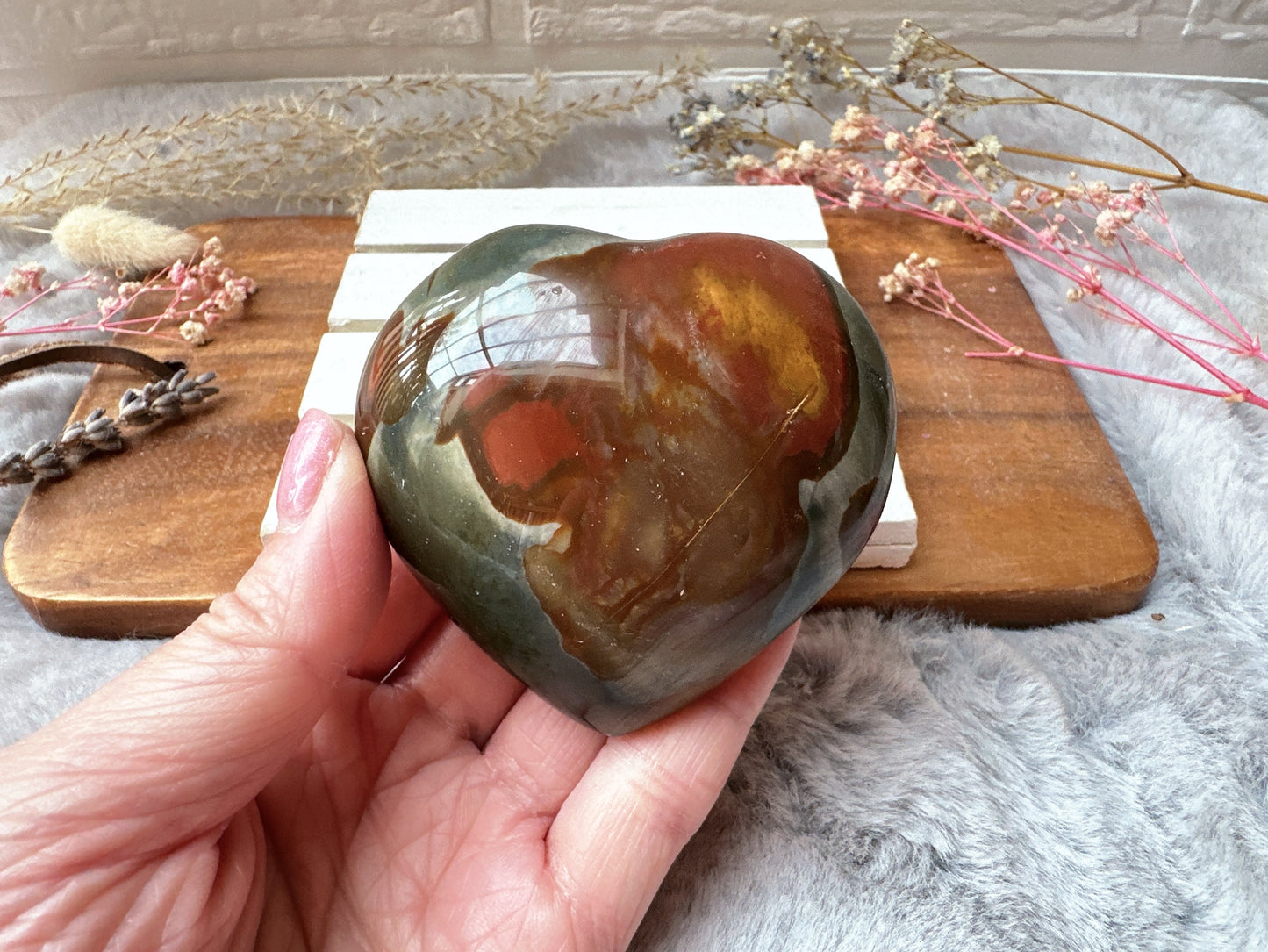 Polychrome Jasper Heart (Imperfect)