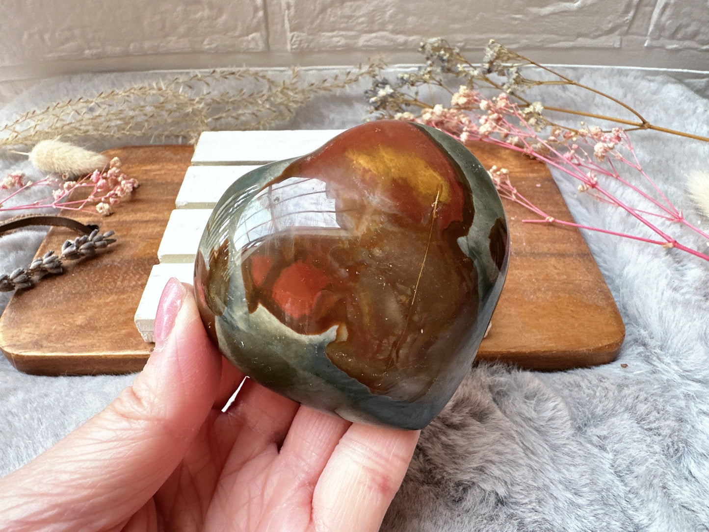 Polychrome Jasper Heart (Imperfect)