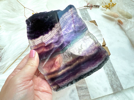 Rainbow Fluorite Slab