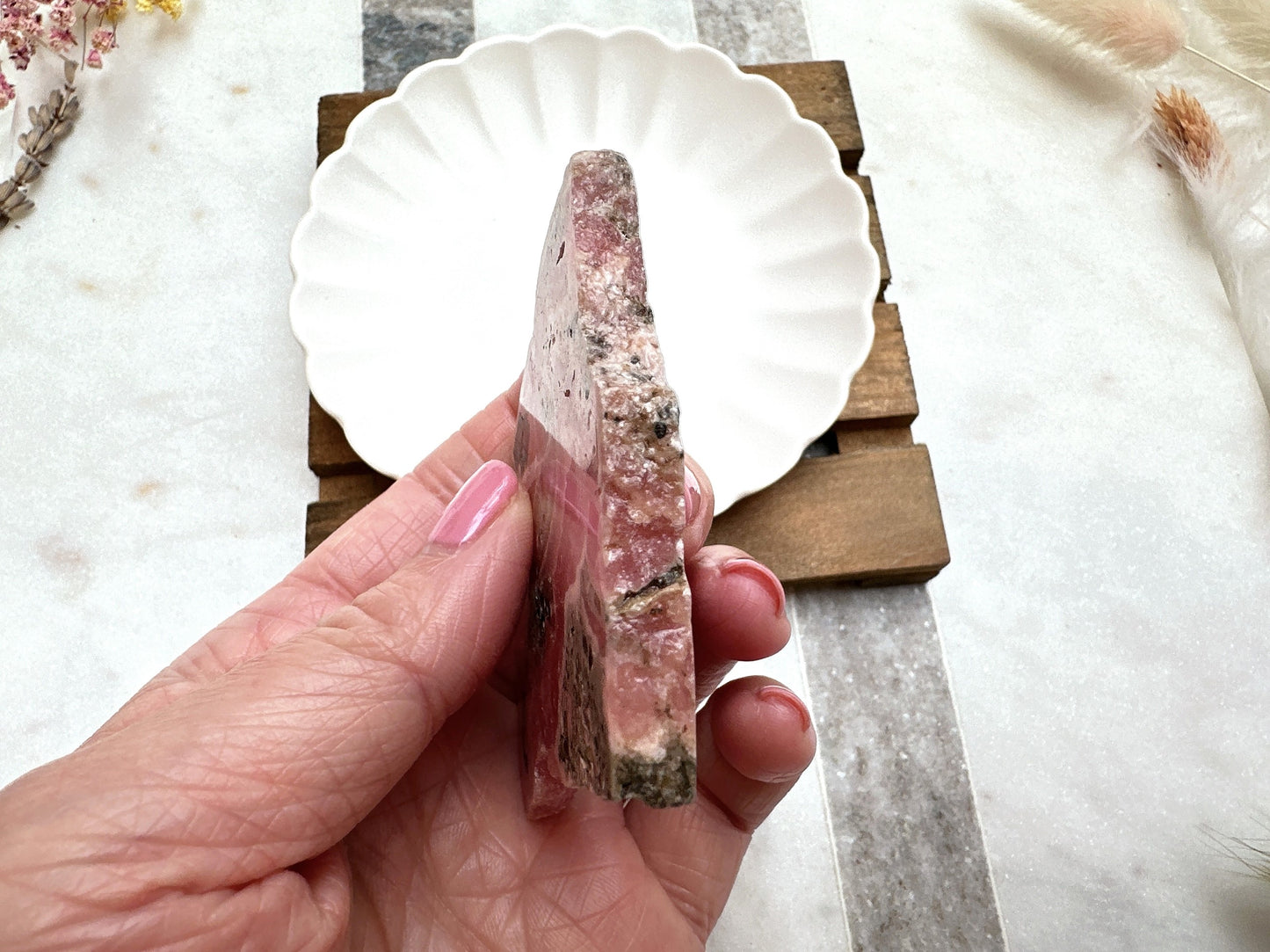 Small Rhodochrosite Slice/Slab