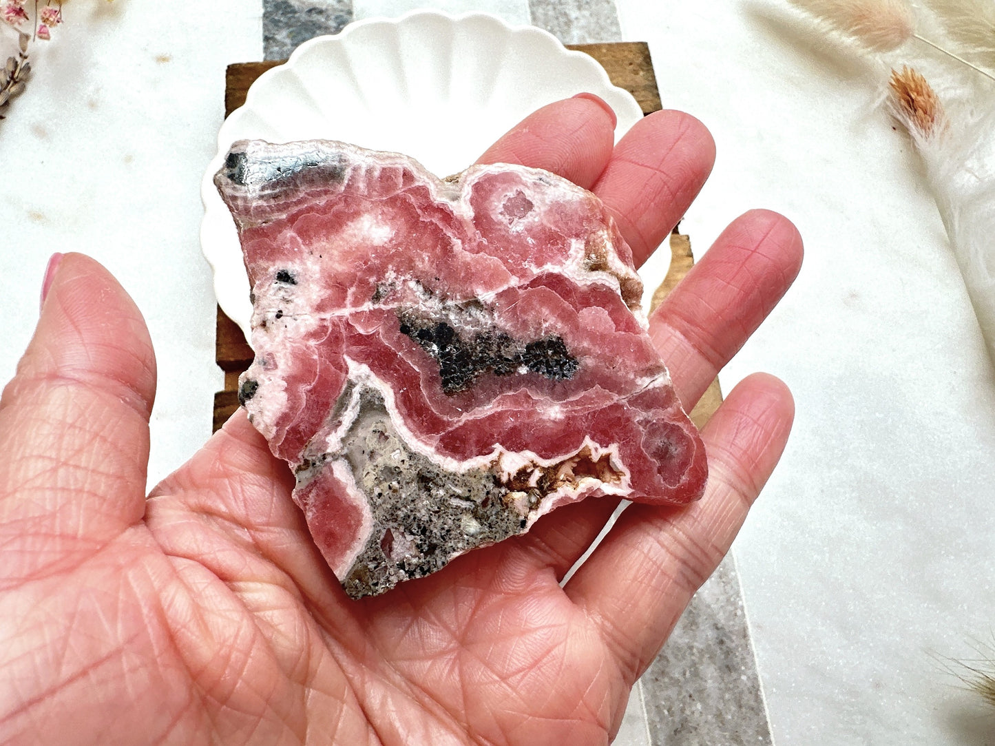 Small Rhodochrosite Slice/Slab