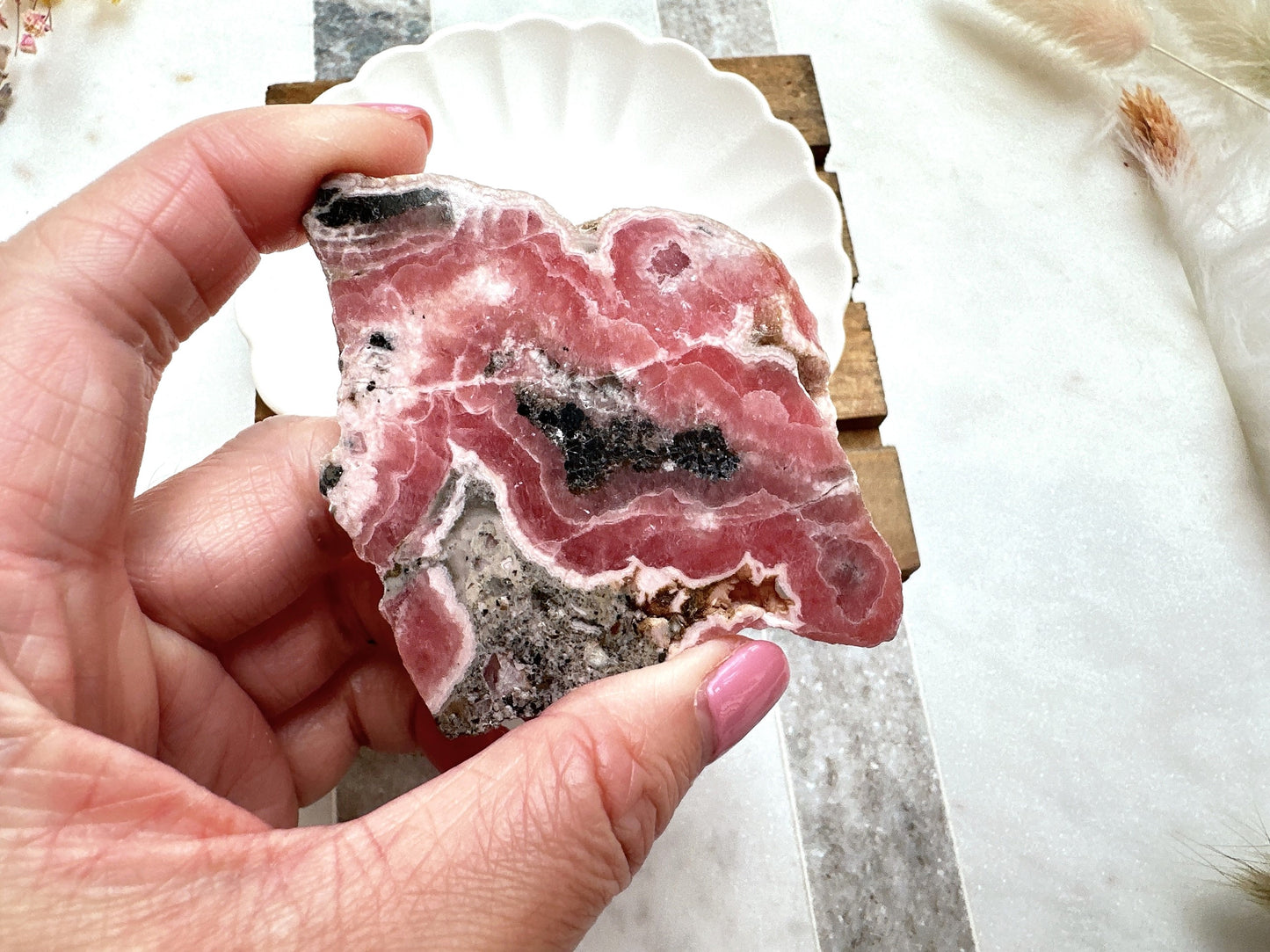 Small Rhodochrosite Slice/Slab