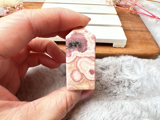 Mini Rhodochrosite Tower Obelisk