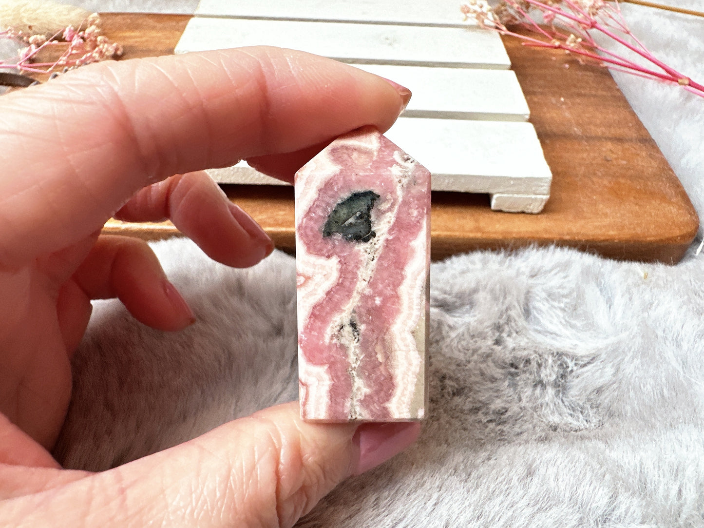 Mini Rhodochrosite Tower Obelisk