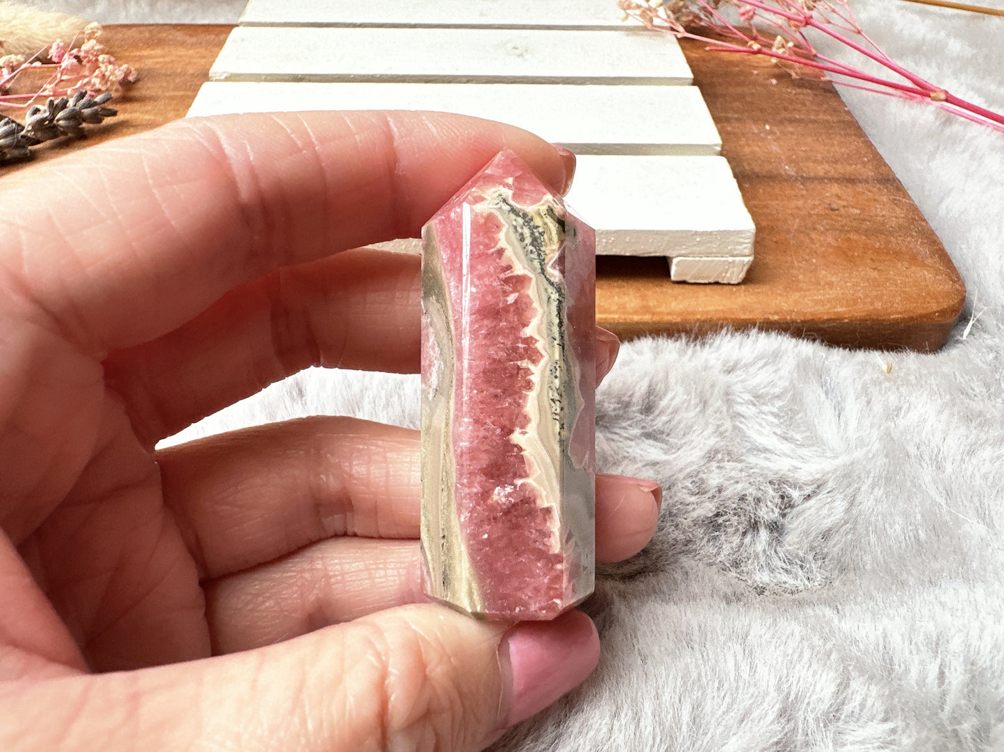 Mini Rhodochrosite Tower Obelisk
