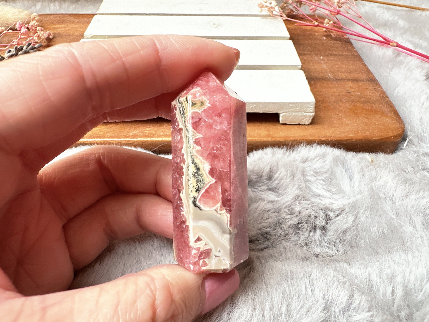 Mini Rhodochrosite Tower Obelisk