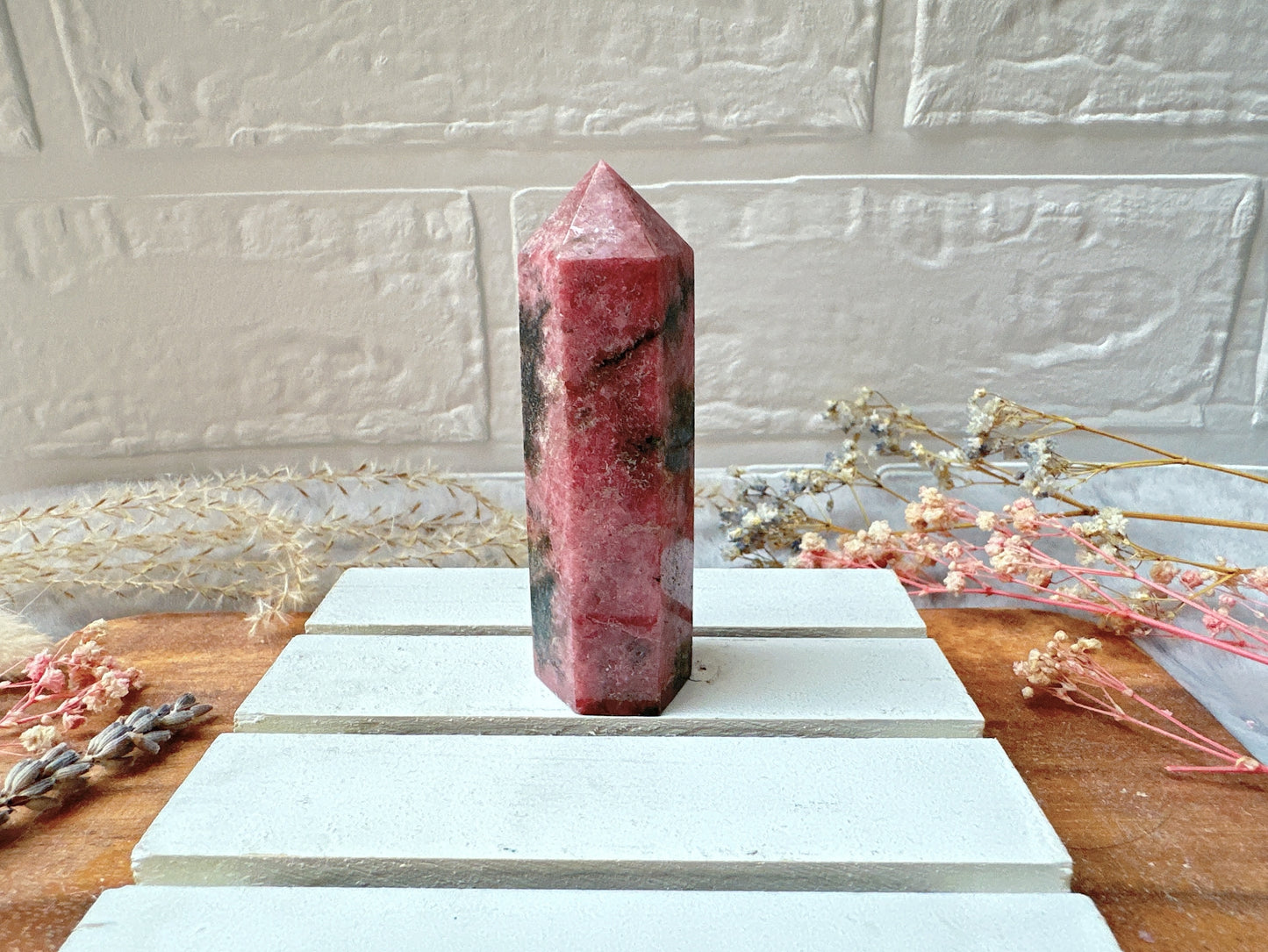 Small Rhodonite Tower Obelisk