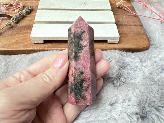 Small Rhodonite Tower Obelisk
