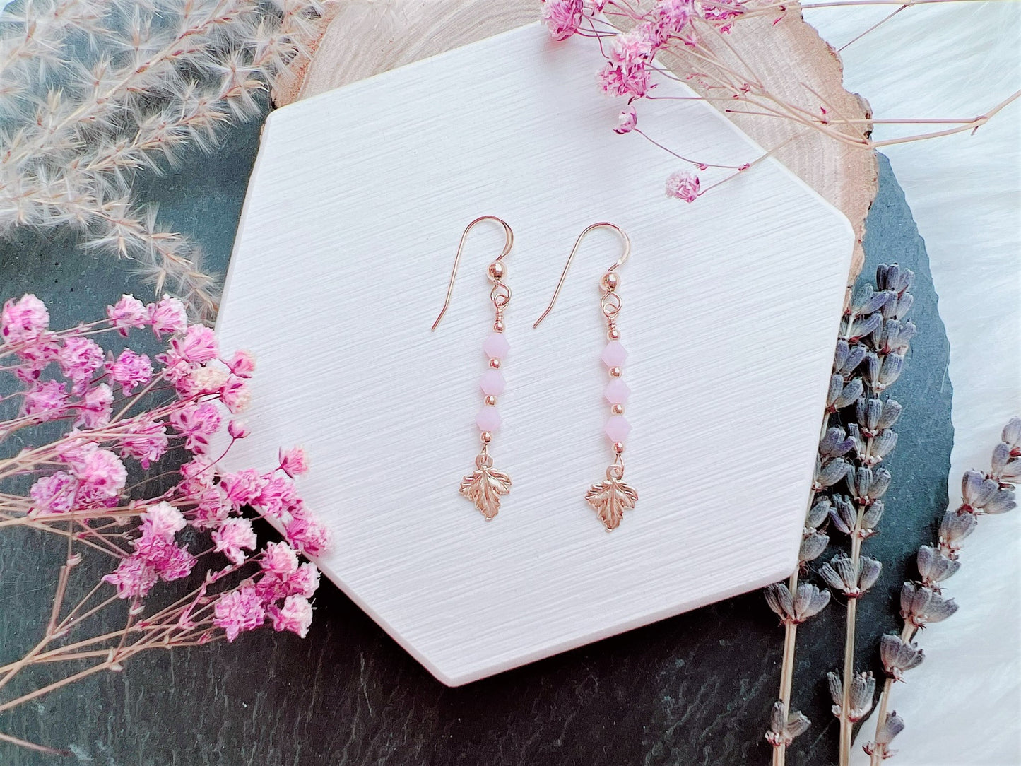 Leaf Charm Earrings