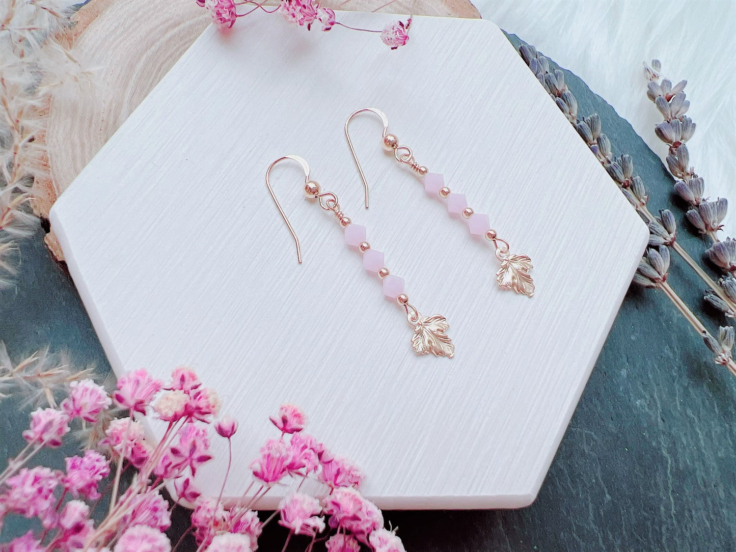 Leaf Charm Earrings
