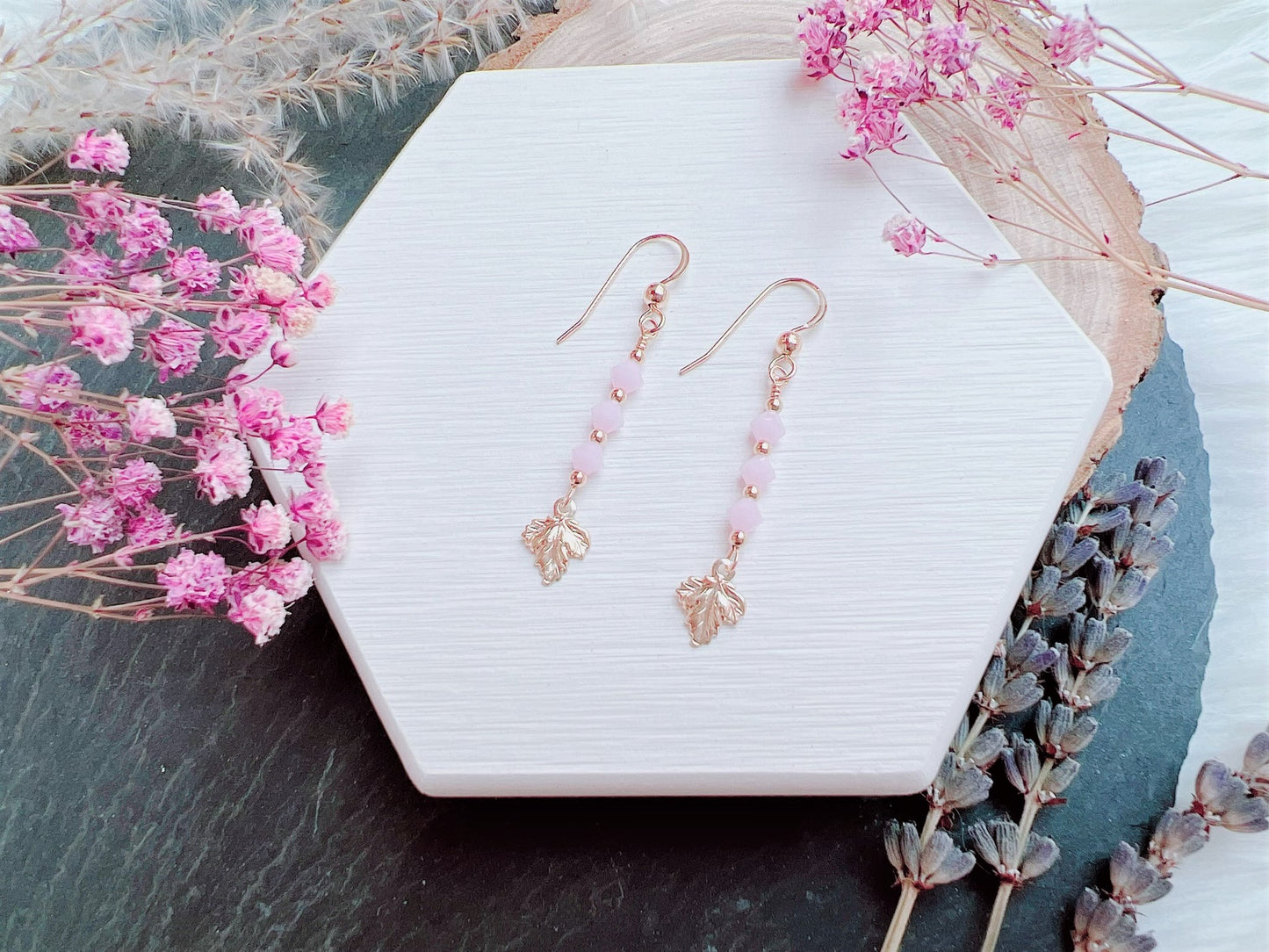 Leaf Charm Earrings