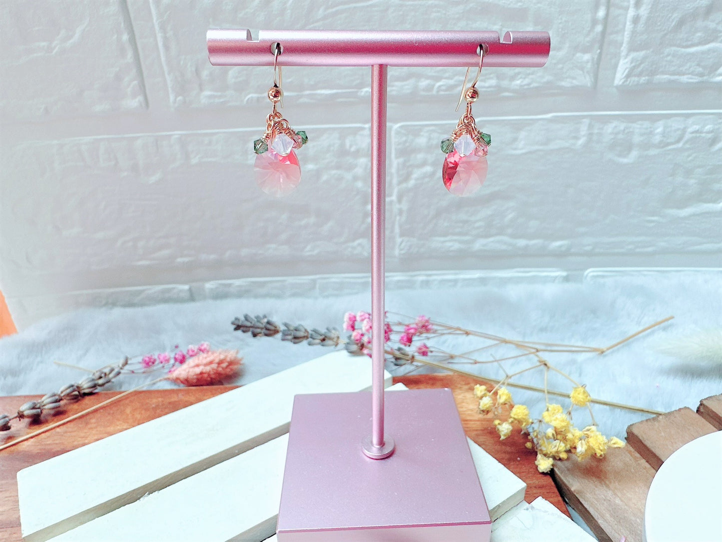 Crystal Mini Pear Drop Earrings