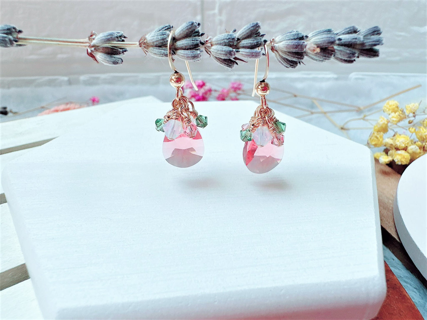 Crystal Mini Pear Drop Earrings