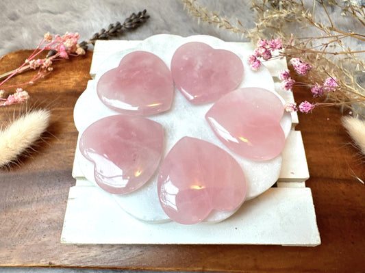 Small Rose Quartz Crystal Heart