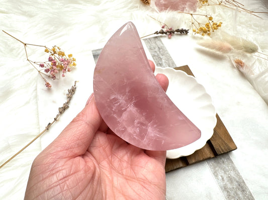 Small Rose Quartz Moon Bowl/Dish