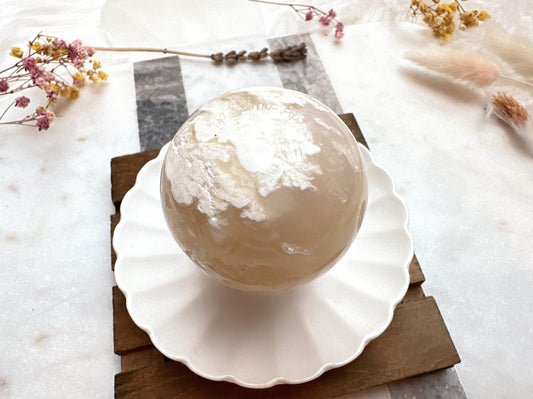 Snow Agate Sphere