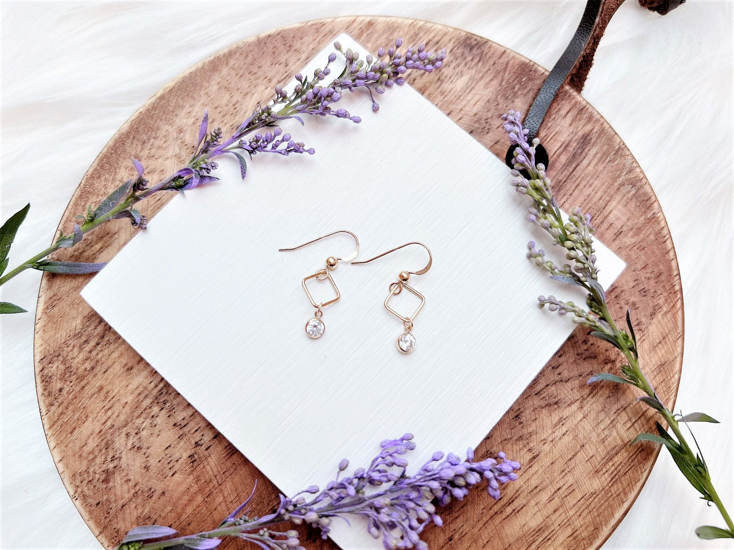 Elegant Gold Earrings with Mini Cubic Zirconia