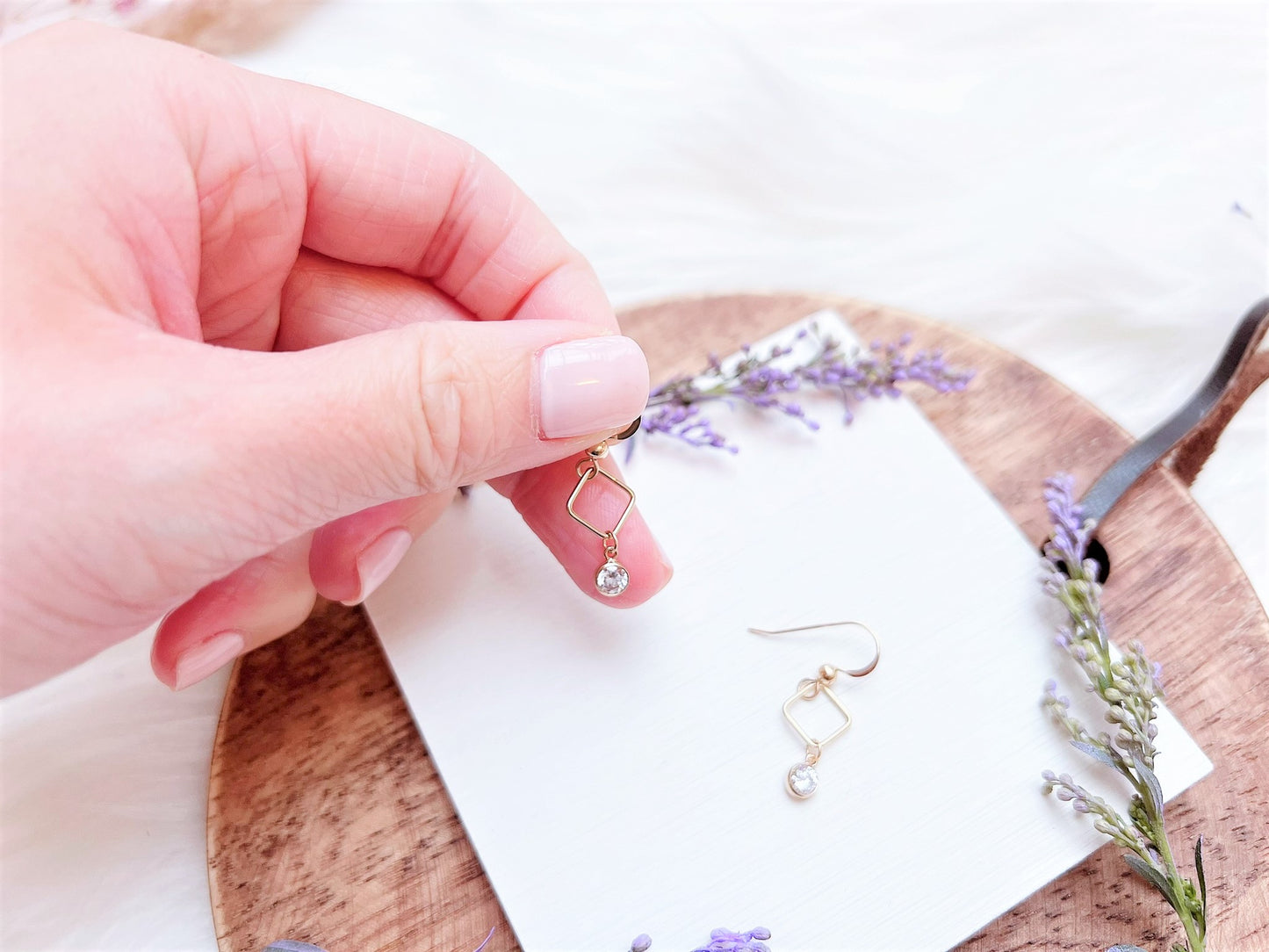 Elegant Gold Earrings with Mini Cubic Zirconia