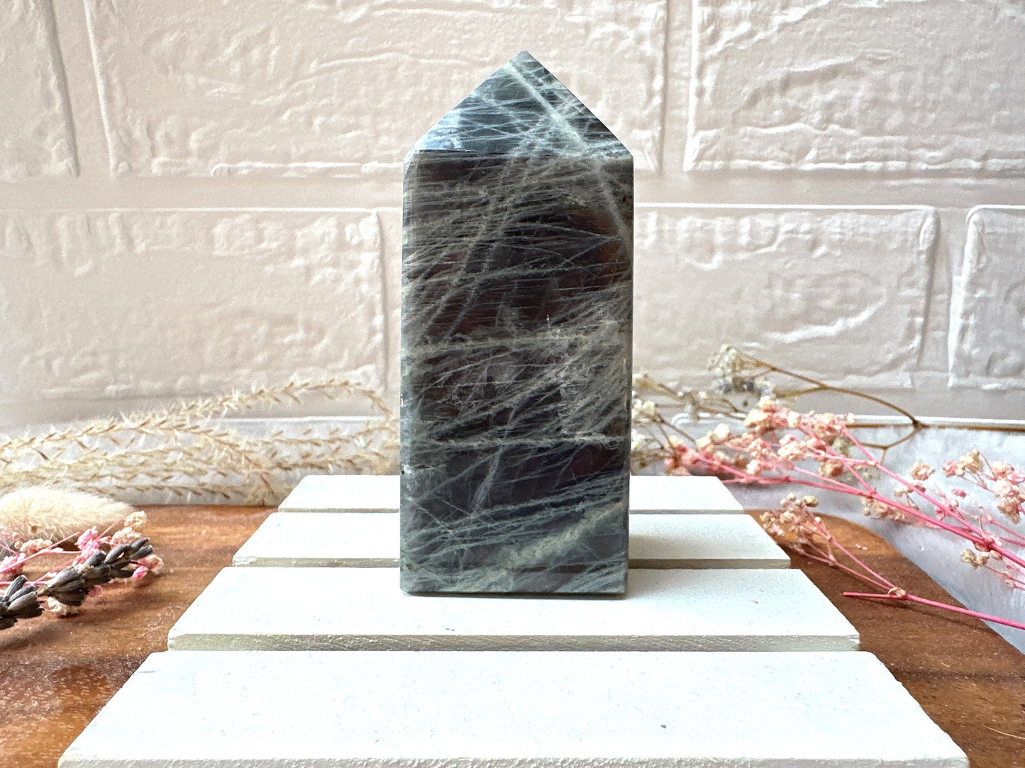 Sunset Labradorite Tower Obelisk