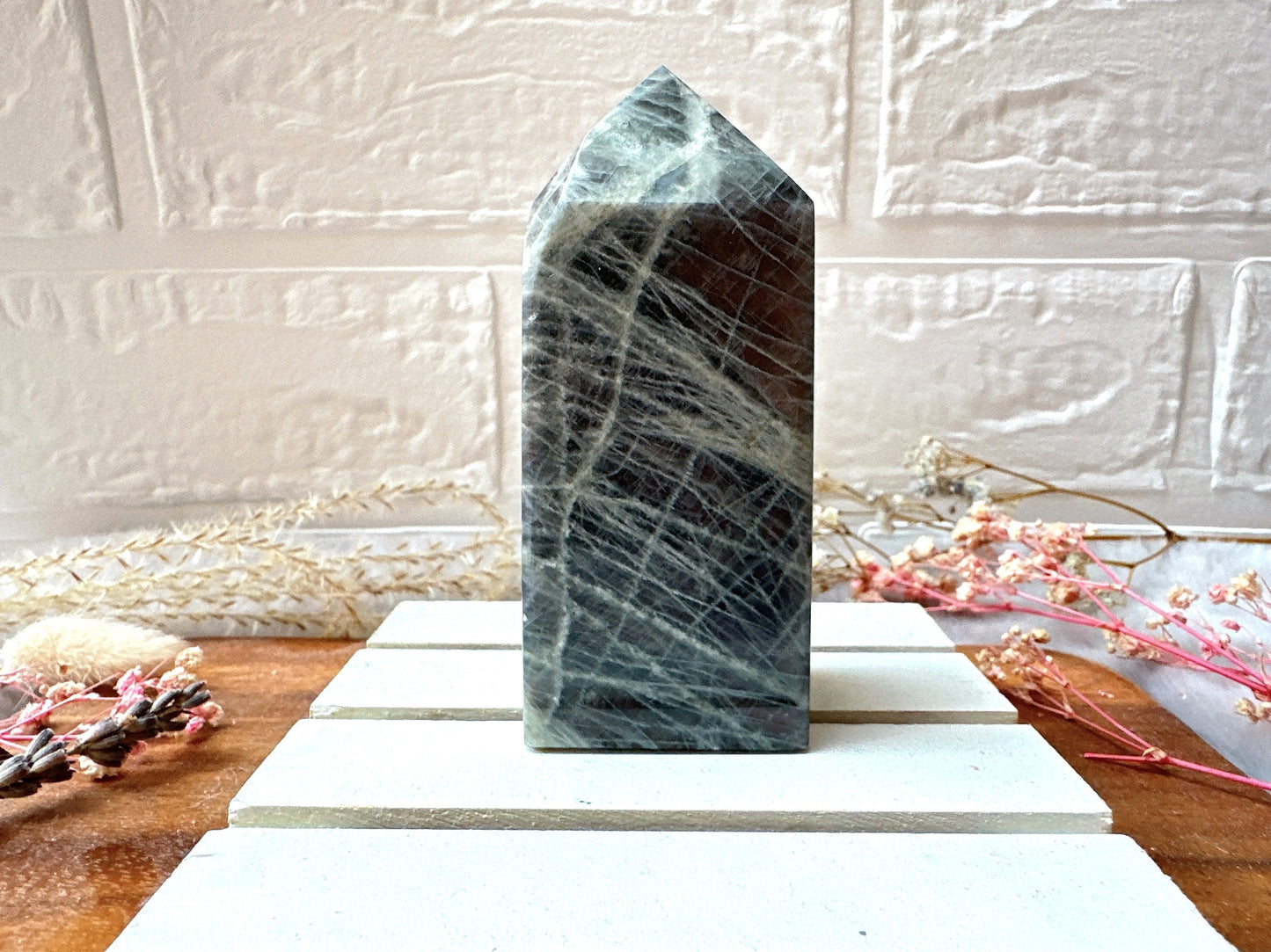 Sunset Labradorite Tower Obelisk
