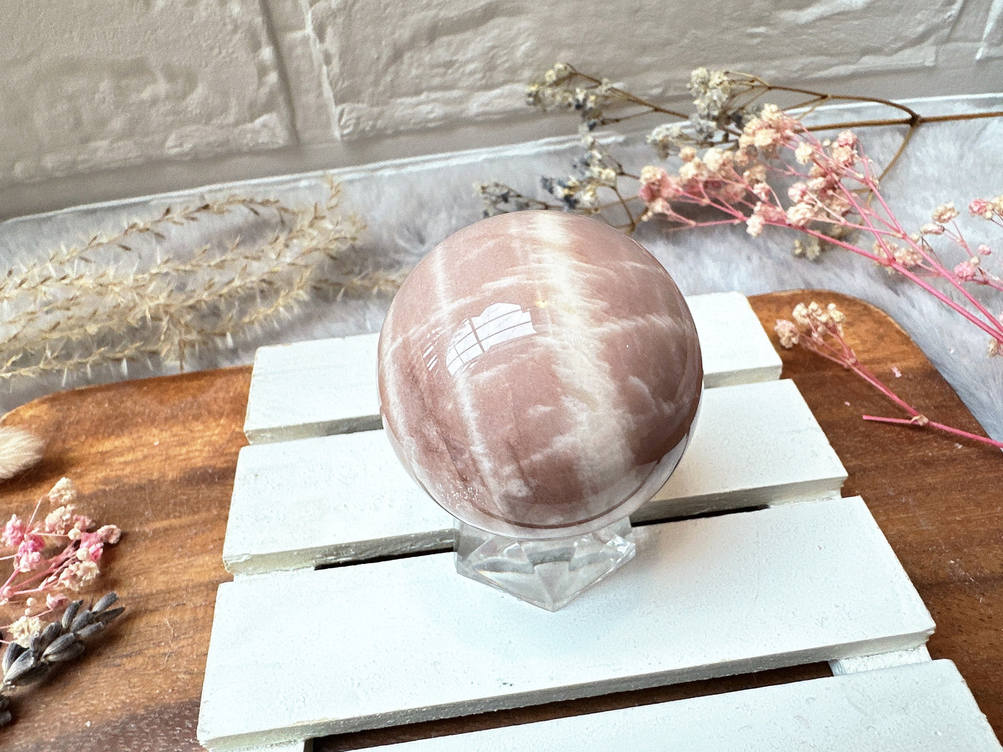 Small Sunstone Moonstone Sphere