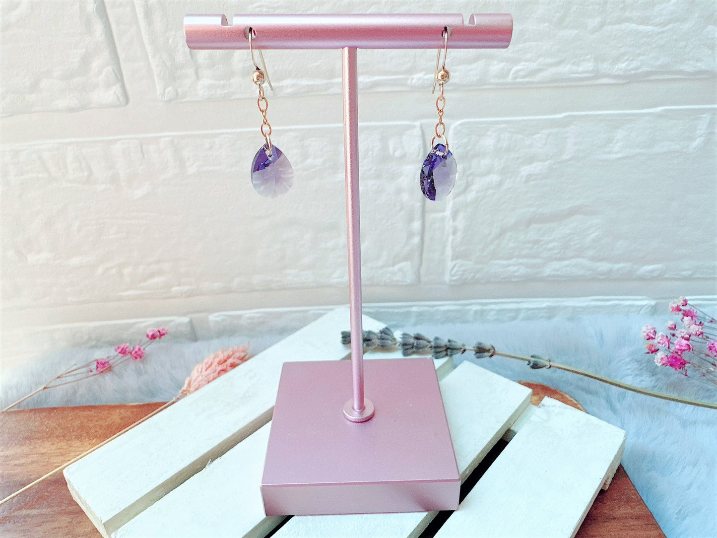 Crystal Pear Drop Earrings