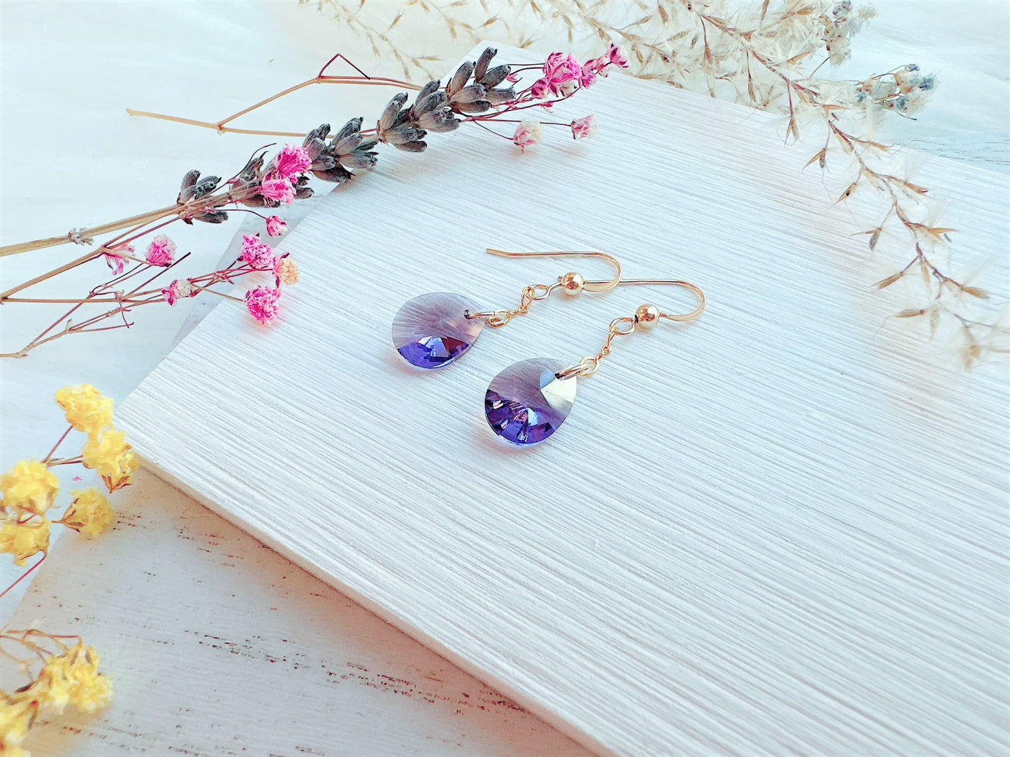 Crystal Pear Drop Earrings