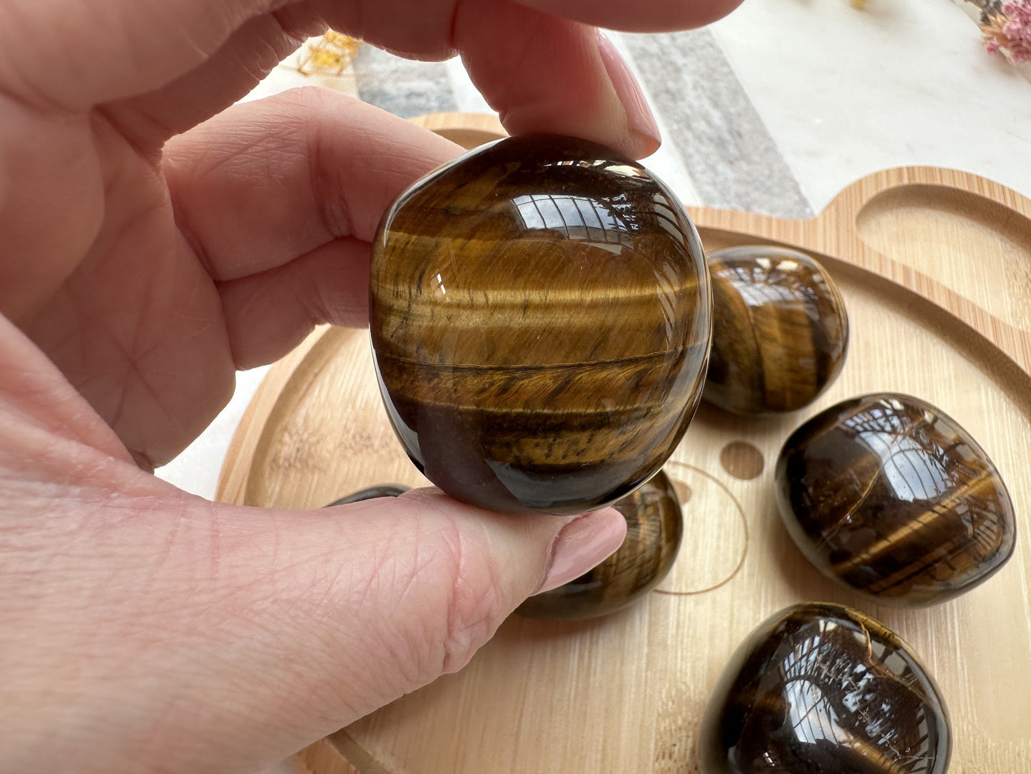 Yellow Tiger Eye Tumble