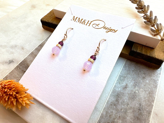 Crystal Earrings with Stardust Bead