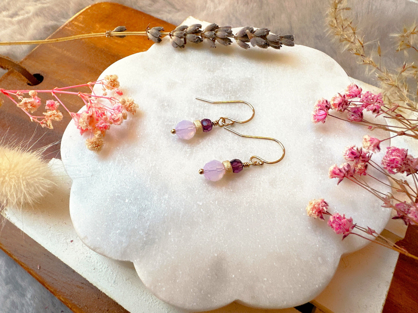 Crystal Earrings with Stardust Bead