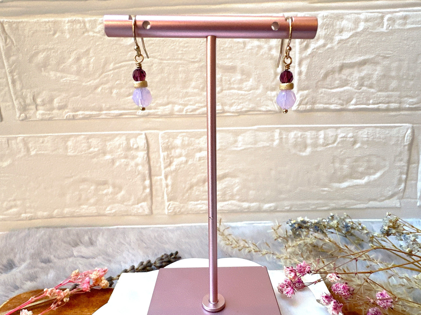 Crystal Earrings with Stardust Bead