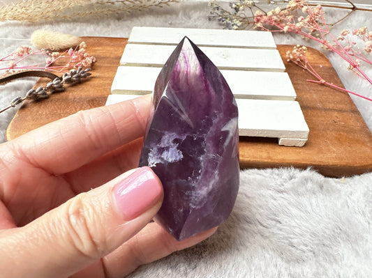 Small Watermelon Fluorite Flame
