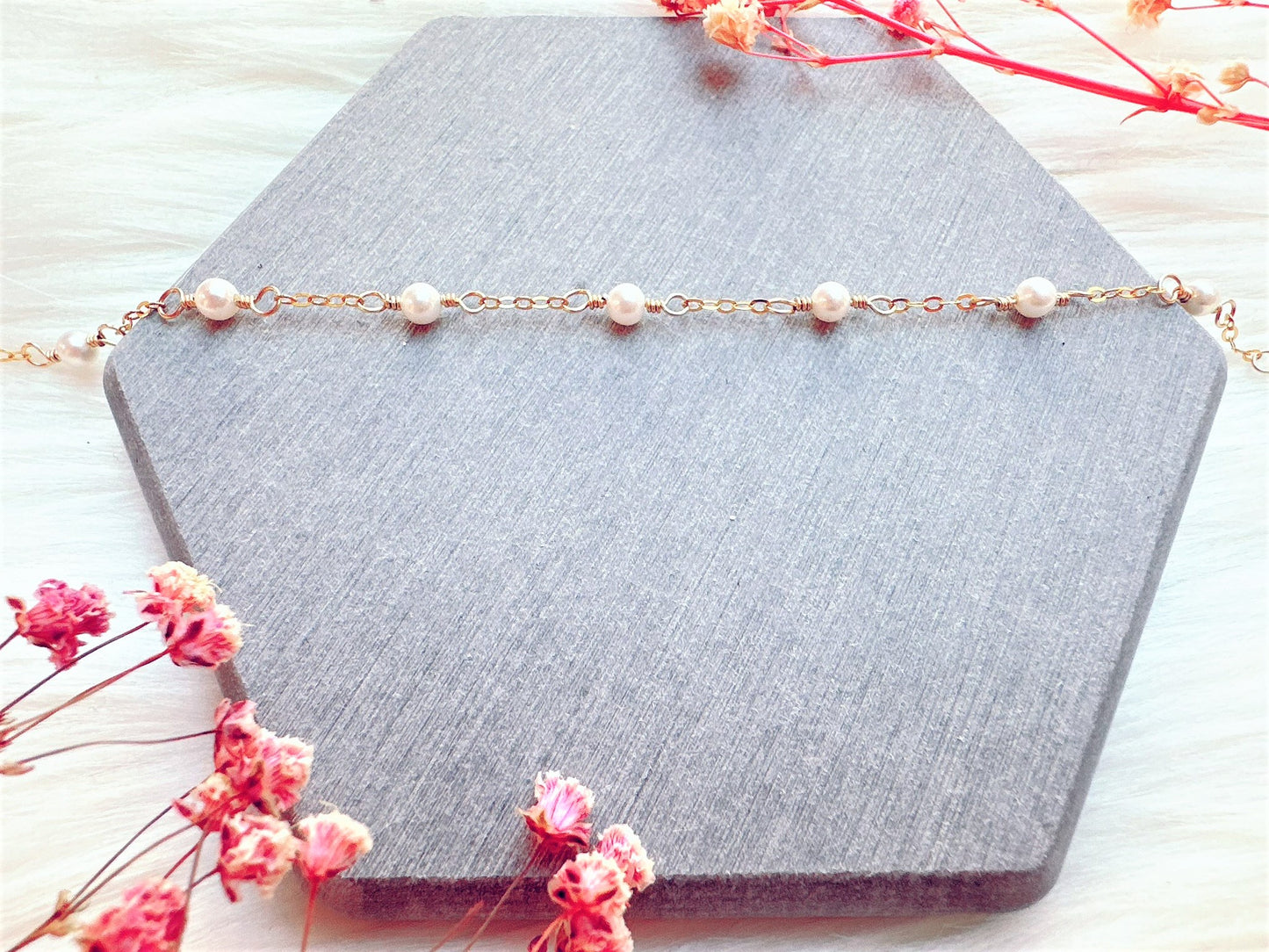 Mini White Freshwater Pearl Bracelet