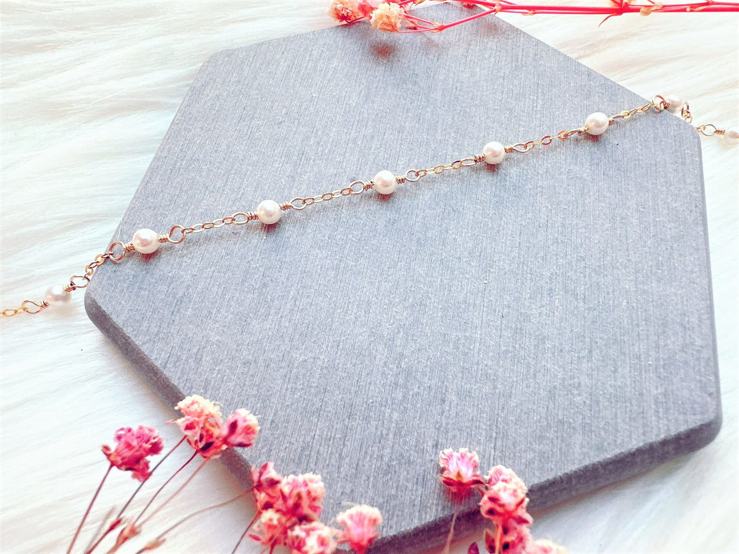 Mini White Freshwater Pearl Bracelet