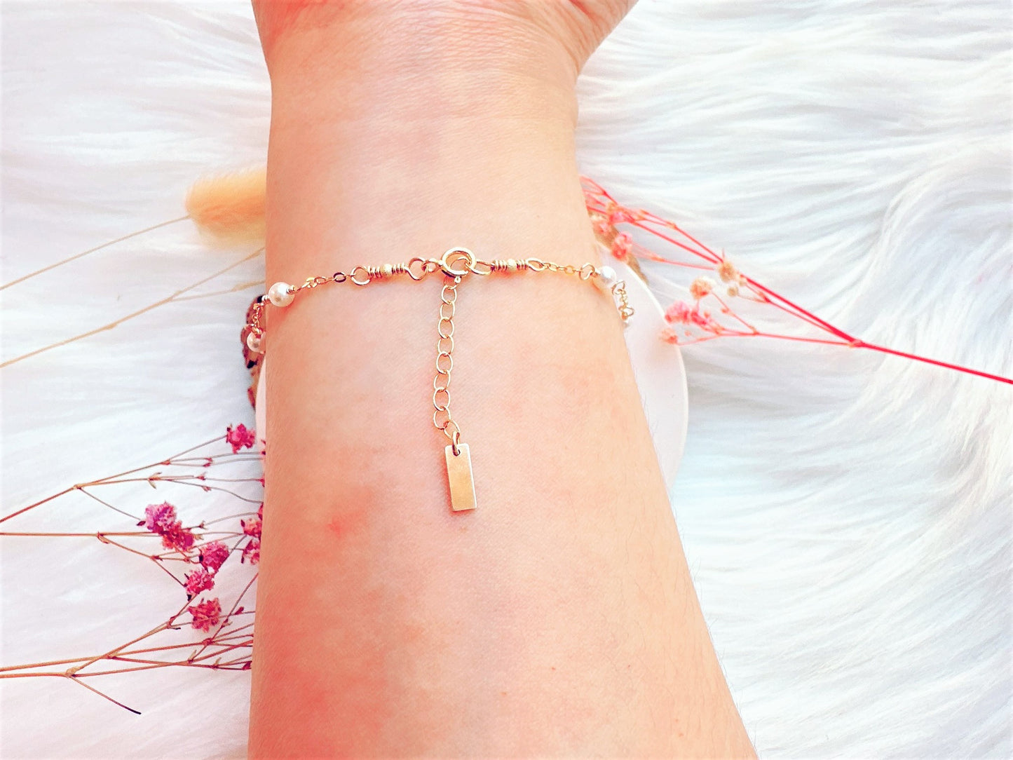 Mini White Freshwater Pearl Bracelet