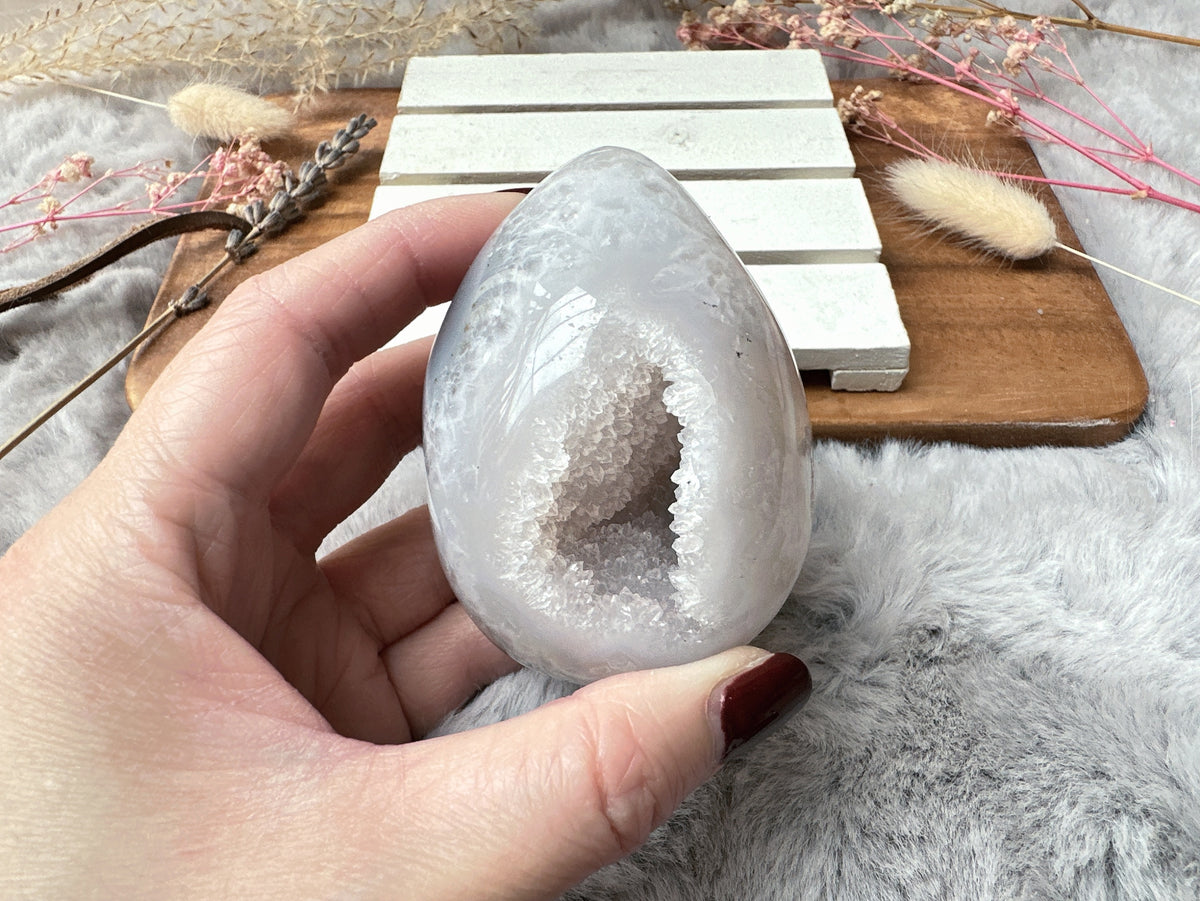 Agate Druzy Egg