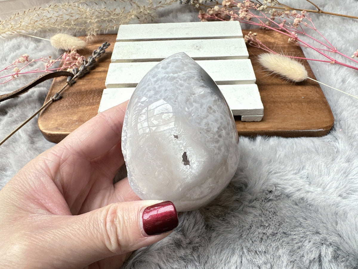 Agate Druzy Egg
