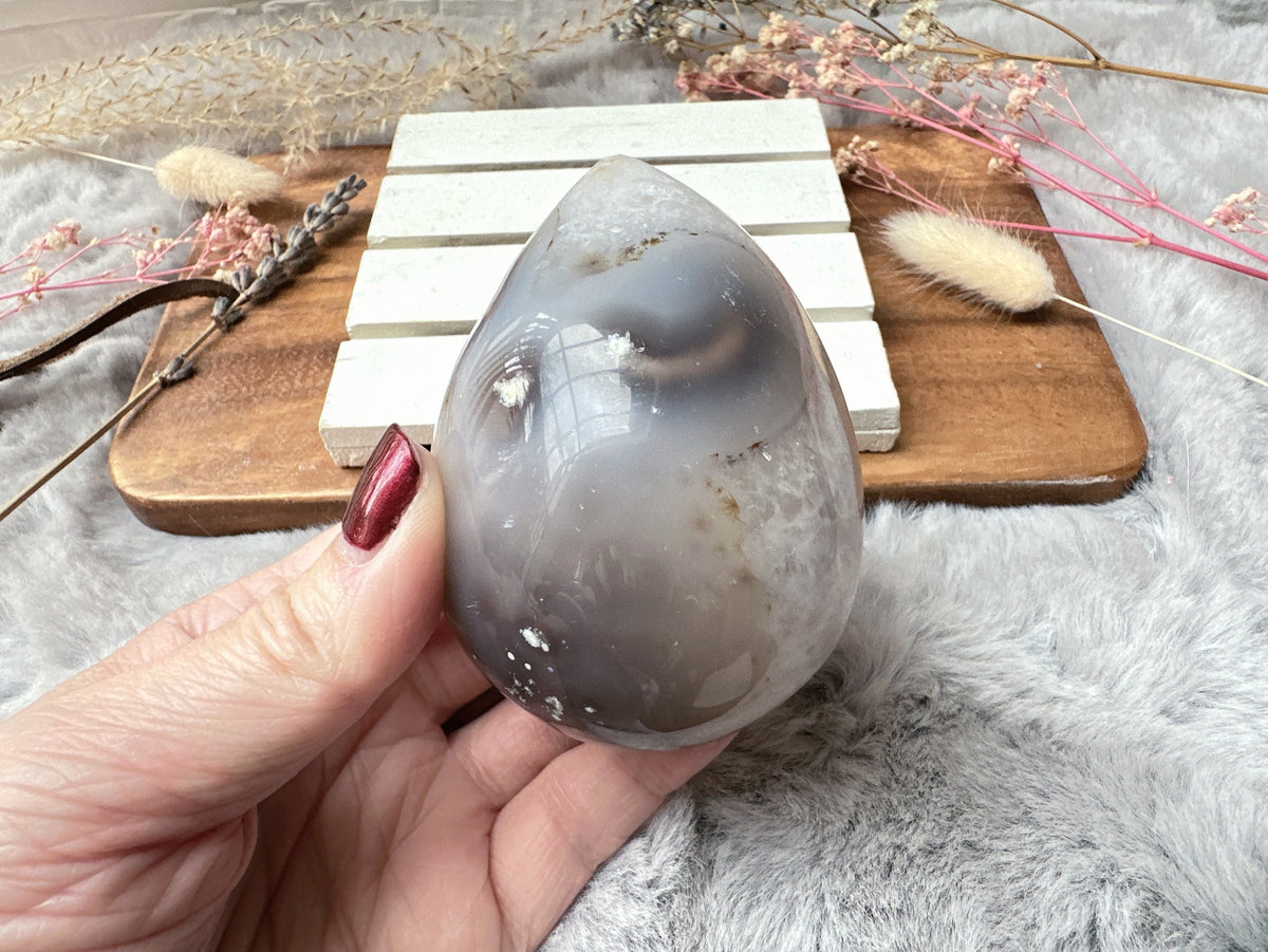 Agate Druzy Egg