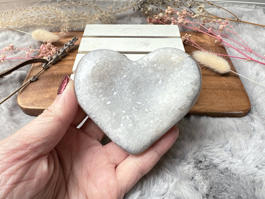 Agate Druzy Heart
