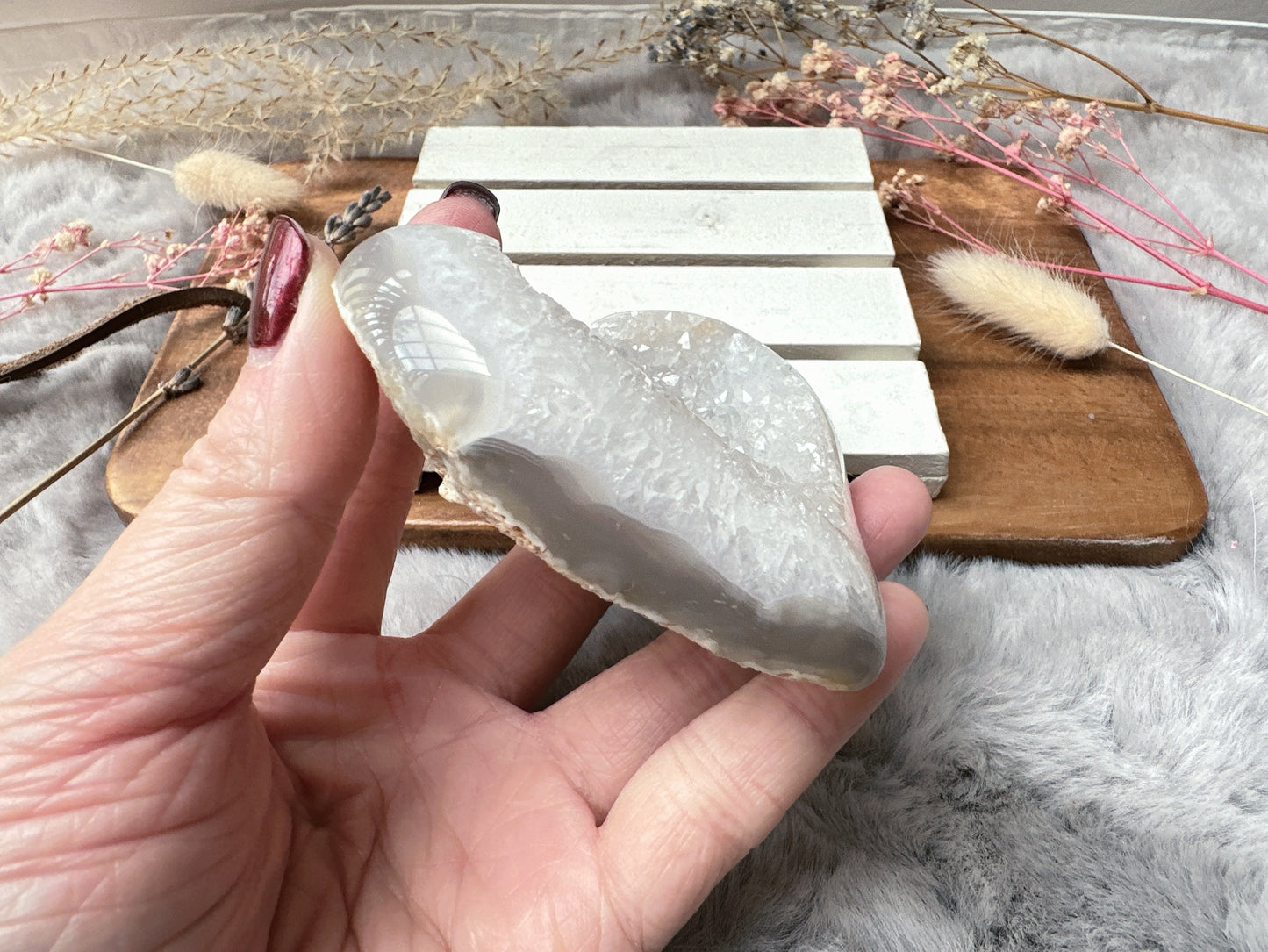 Agate Druzy Heart
