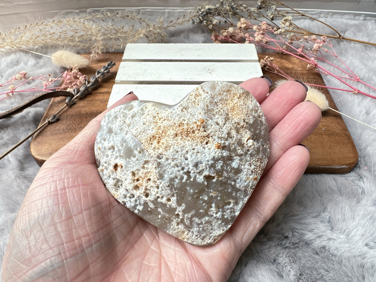 Agate Druzy Heart