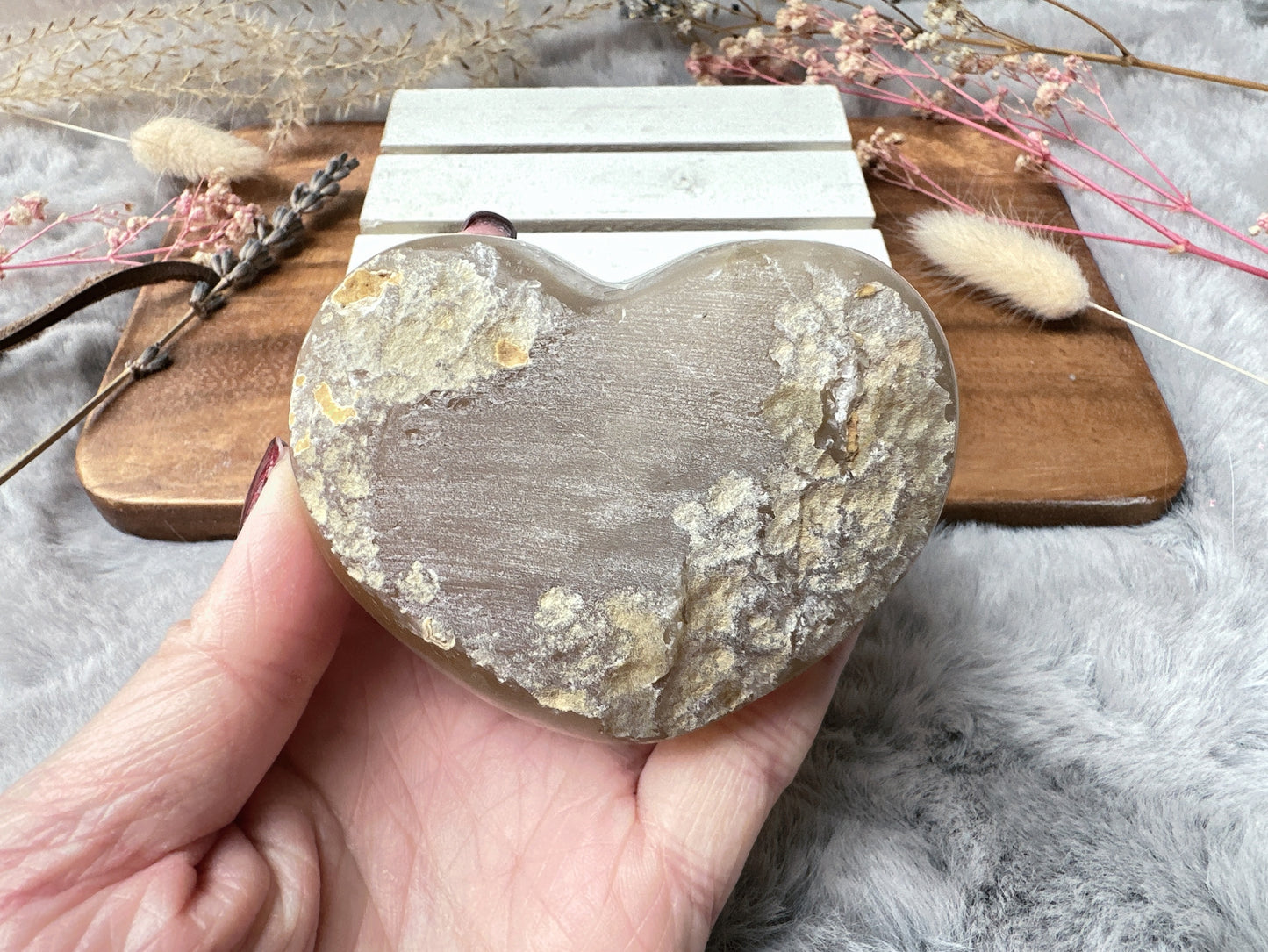 Agate Druzy Heart