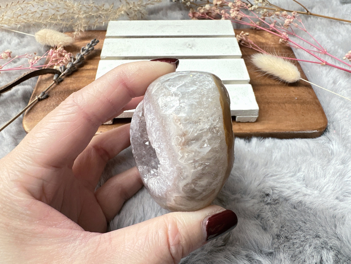 Agate Druzy Heart