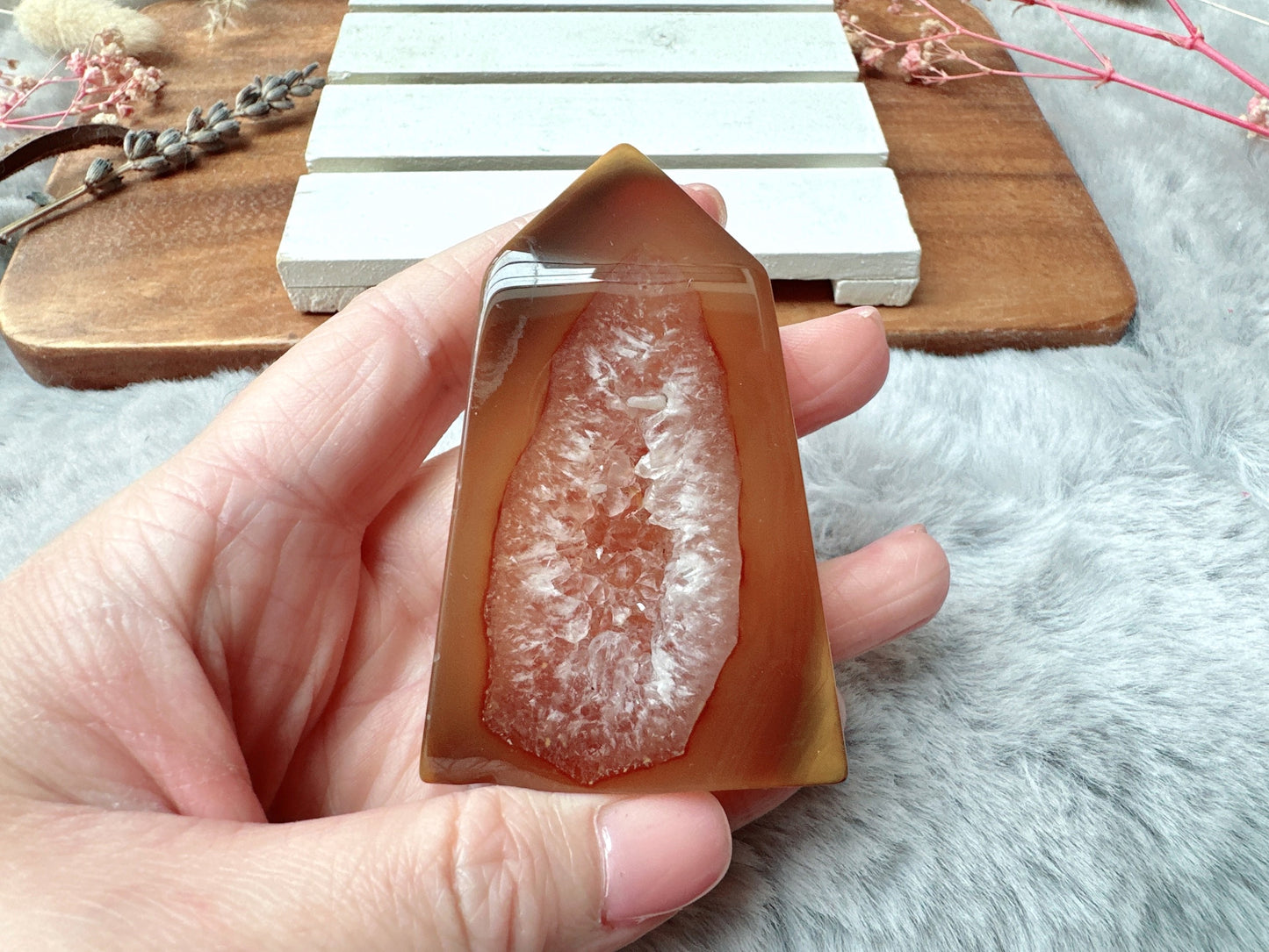 Small Agate Druzy Tower