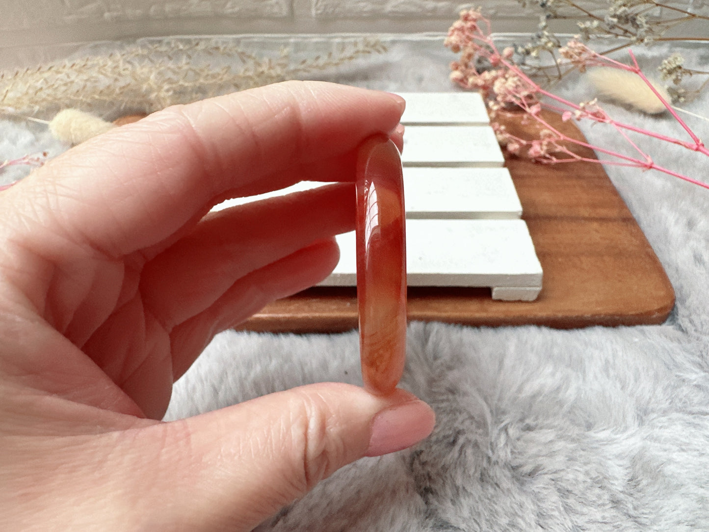 Banded Carnelian Worry Stone