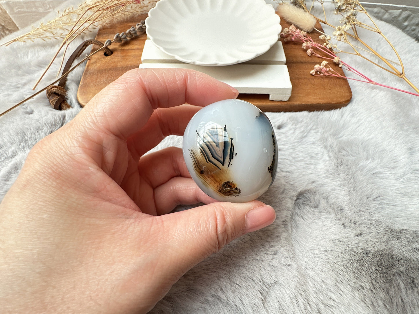 Small Agate Palm Stone
