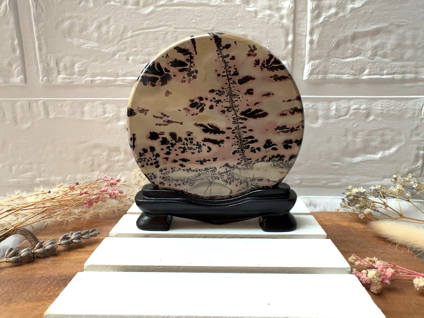 Picture Jasper Slab with Attached Stand