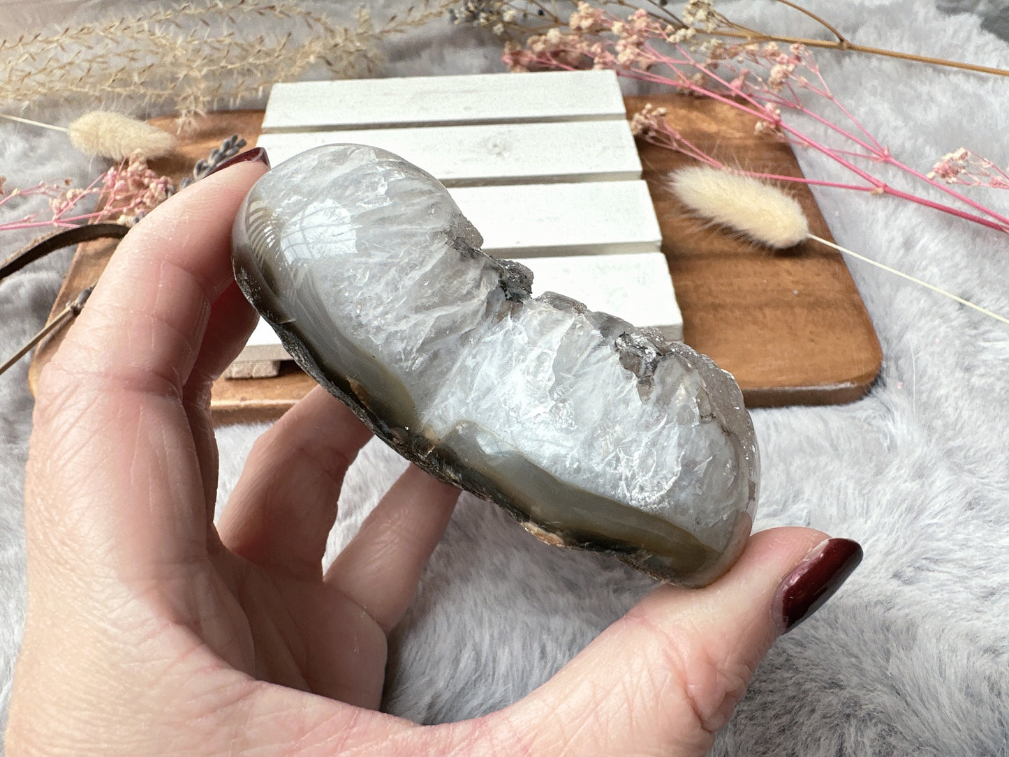 Agate Druzy Heart
